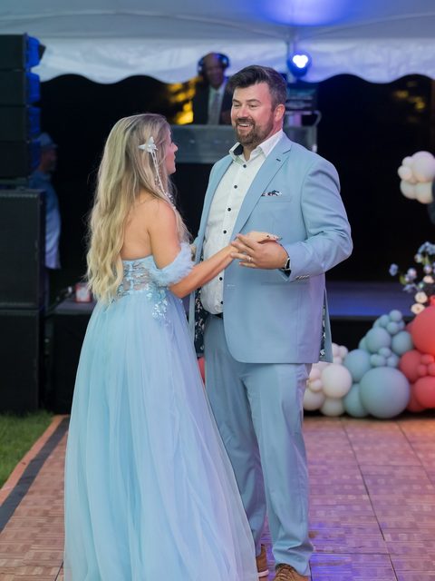 A couple dances at the gala, cropped for Instagram.